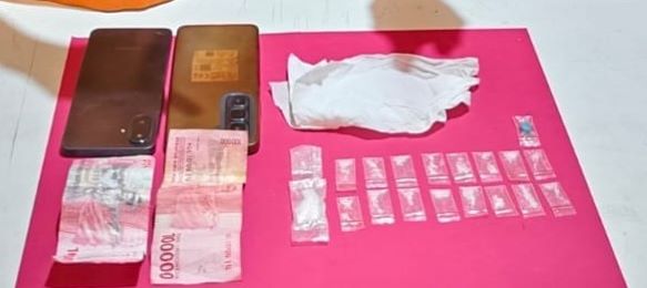 Tangkap Dua Pengedar Narkoba, Polsek Tapung Hilir Sita BB 18 Paket Sabu