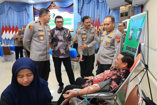 Jumat Berkah, Polda Riau Gelar Donor Darah Diikuti Personil dan ASN 