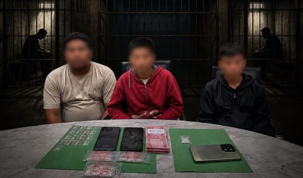 Gerebek Lokasi Penyalahgunaan Narkoba Polresta Pekanbaru Tangkap 3 Tersangka