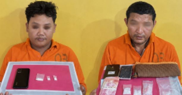 Polres Inhu Tangkap Dua Pelaku Narkoba Amankan BB 9,31 Gram Sabu