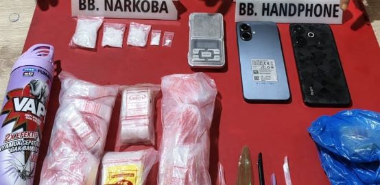 Polres Kampar Tangkap Dua Pelaku Narkoba di Desa Intan Jaya